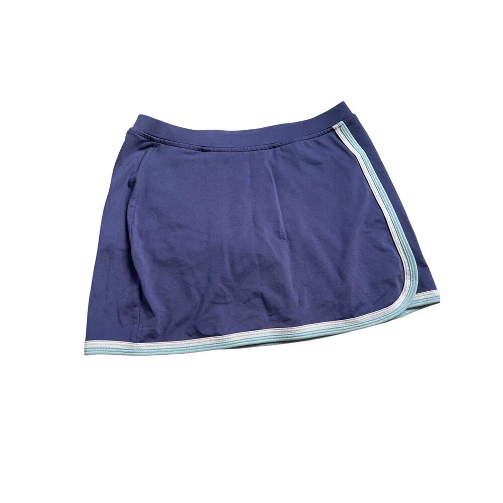 Retro FILA Tennis Skirt Skort Purple Navy Blue Light Blue White Trim Y2K